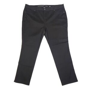 Avenue Denim Skinny Pants Womens 22P Black Stretch Petite NWT Slim Career Casual